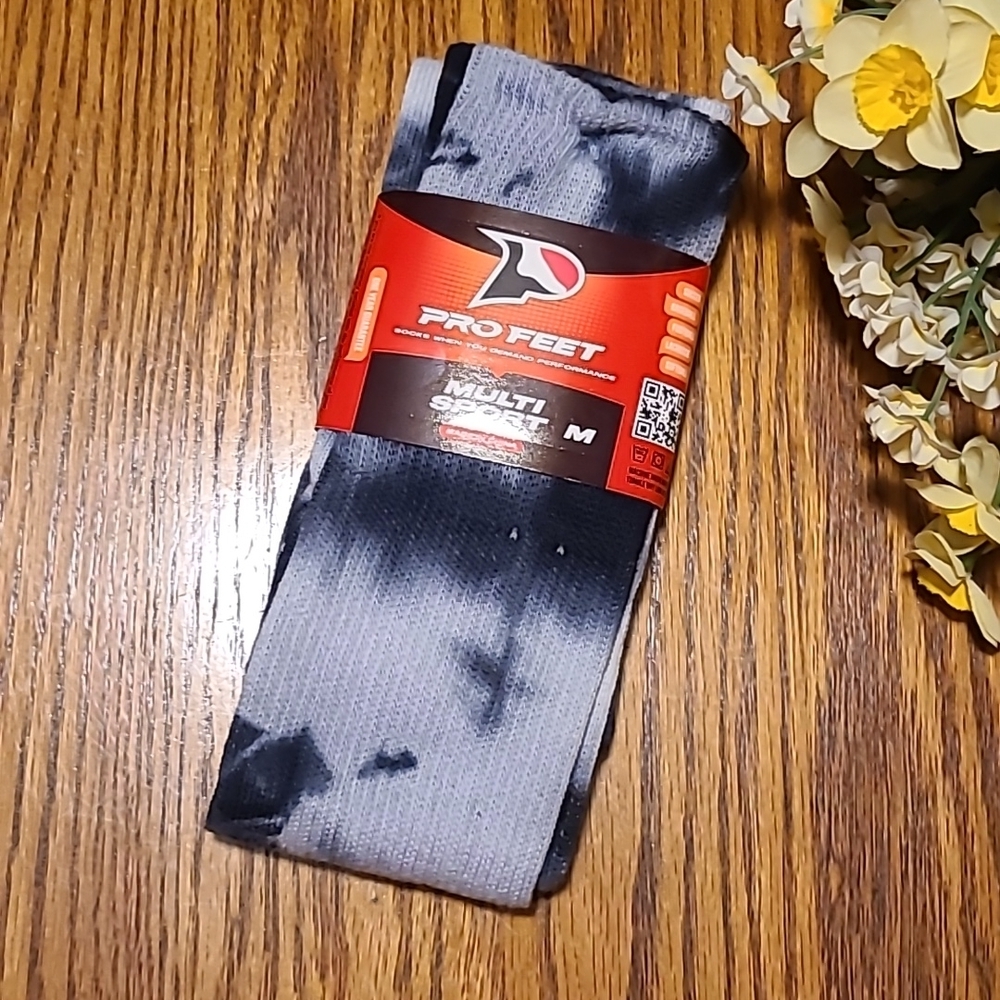 Pro Feet NWT Sport Socks - Black & Gray - Medium
